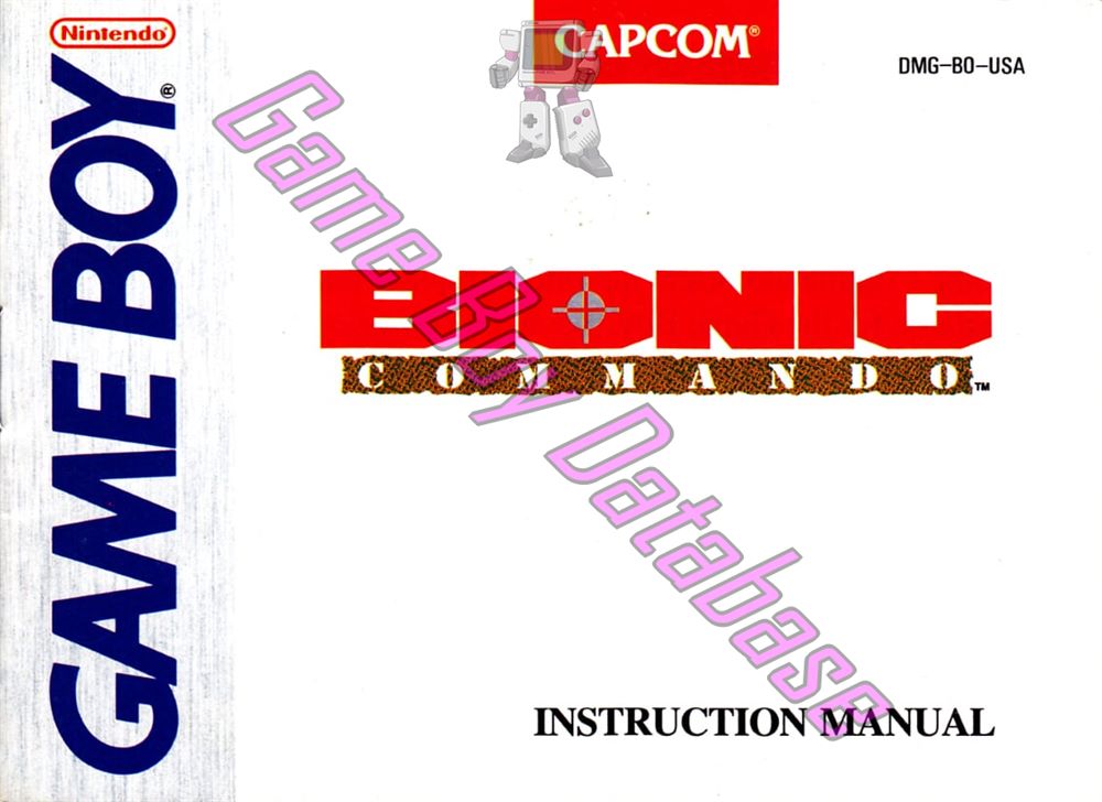 Bionic Commando USA Front of the booklet