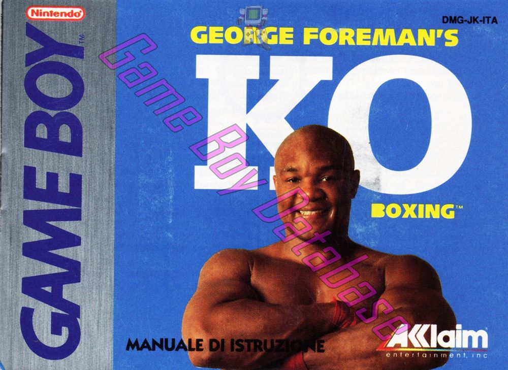 George Foreman's KO Boxing ITA Front of the booklet