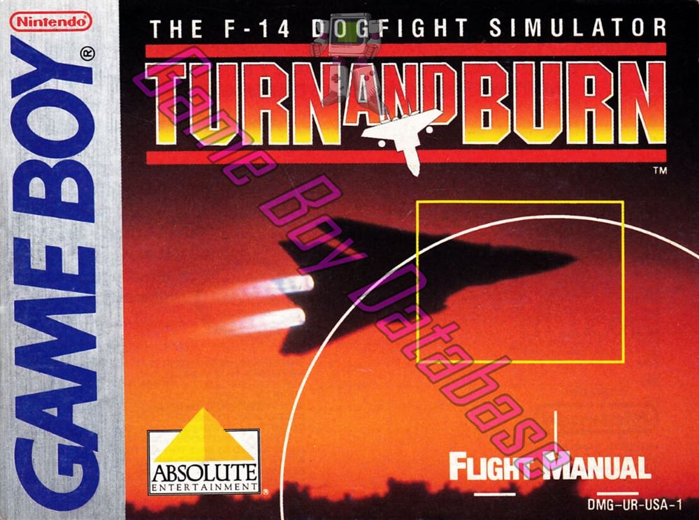 Turn and Burn (the F-14 Dogfight Simulator) USA-1 Front of the booklet