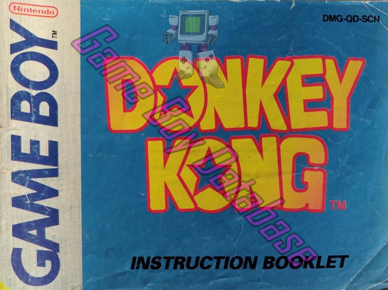 Donkey Kong SCN Front of the booklet