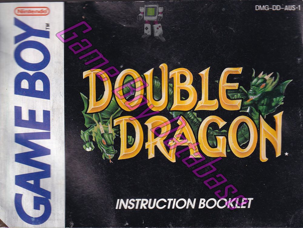 Double Dragon AUS-1 Front of the booklet