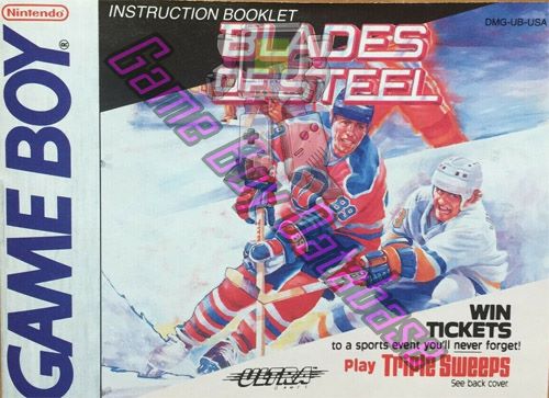 Blades of Steel USA Front of the booklet