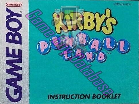 Kirby's Pinball Land USA-1 Front of the booklet