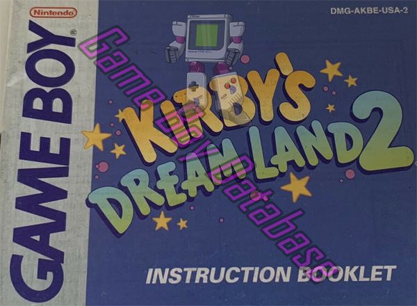 Kirby's Dream Land 2 USA-1 Front of the booklet