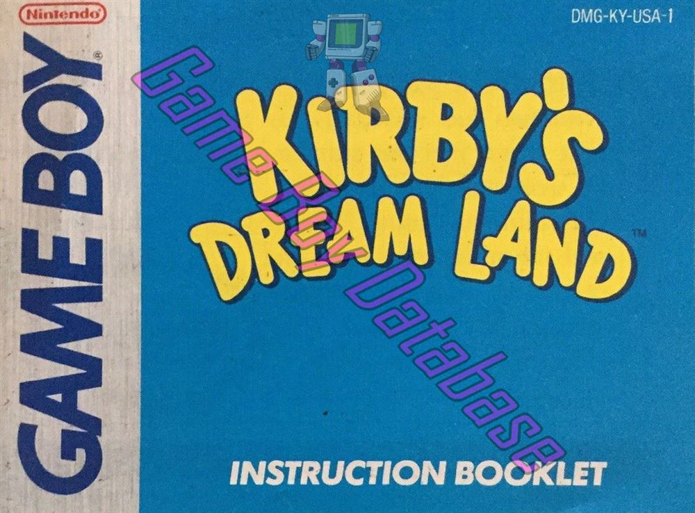 Kirby's Dream Land USA-2 Front of the booklet