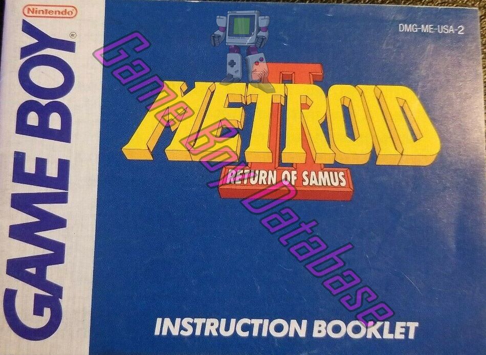 Metroid II Return of Samus USA-2 Front of the booklet