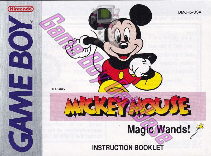 Mickey Mouse Magic Wands USA Front of the booklet