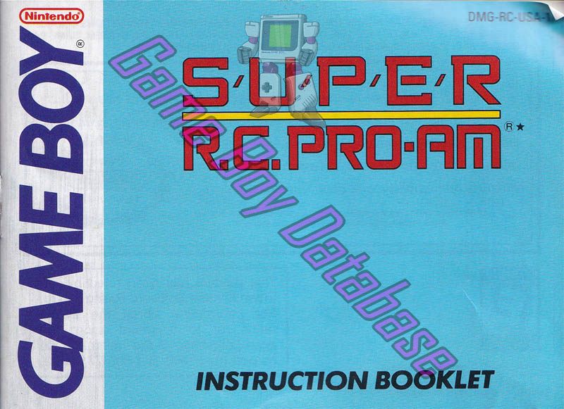 Super R.C. Pro-Am USA-1 Front of the booklet