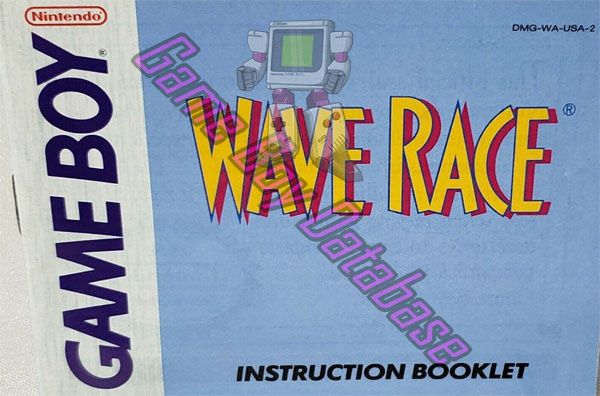 Wave Race USA-2 Front of the booklet