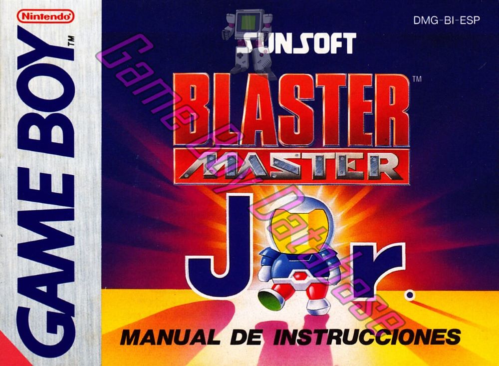 Blaster Master Junior ESP Front of the booklet