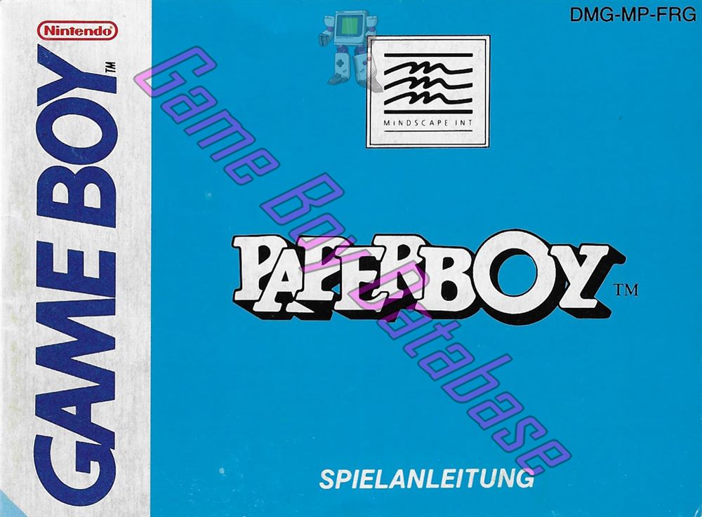 Paperboy FRG Front of the booklet