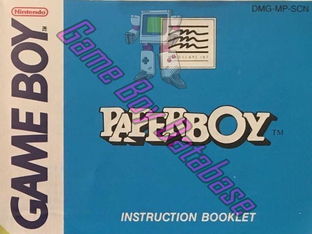 Paperboy SCN Front of the booklet