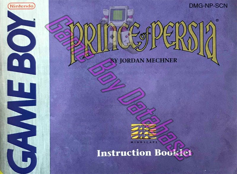 Prince of Persia SCN Front of the booklet