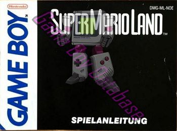 Super Mario Land NOE-1 Front of the booklet