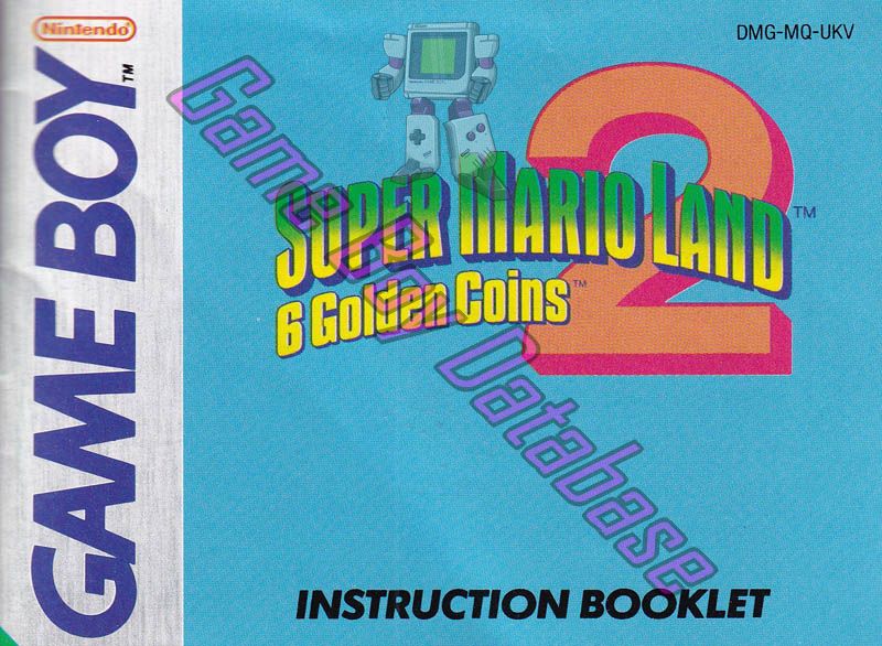 Super Mario Land 2: 6 Golden Coins  UKV Front of the booklet