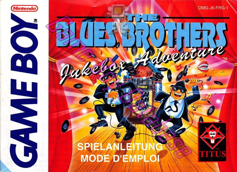 Blues Brothers Jukebox Adventure (the) FRG-1 Front of the booklet