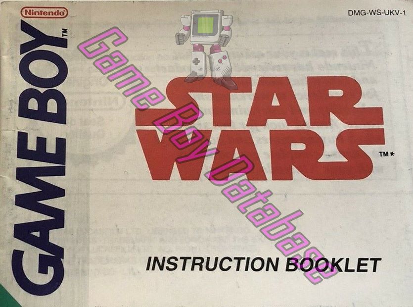 Star Wars UKV-1 Front of the booklet