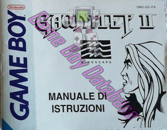 Gauntlet II ITA Front of the booklet