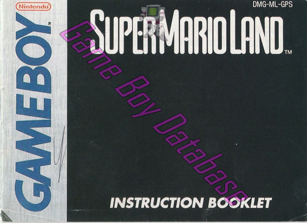 Super Mario Land GPS Front of the booklet