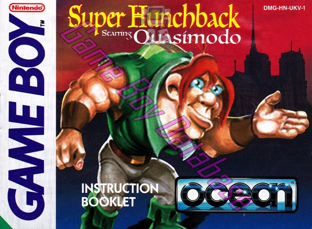 Super Hunchback UKV-2 Front of the booklet