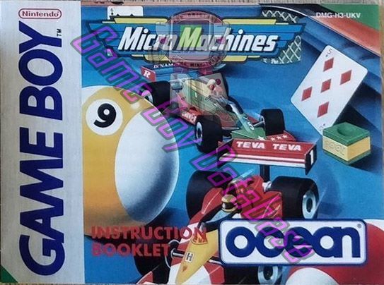 Micro Machines UKV Front of the booklet