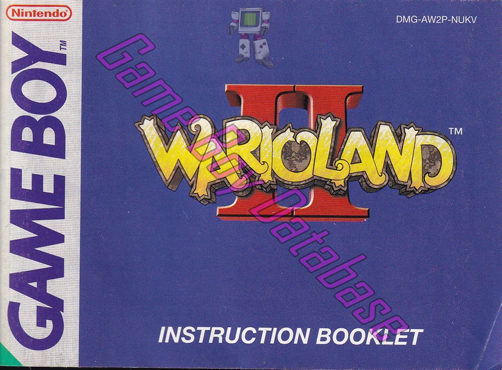 Wario Land II NUKV Front of the booklet