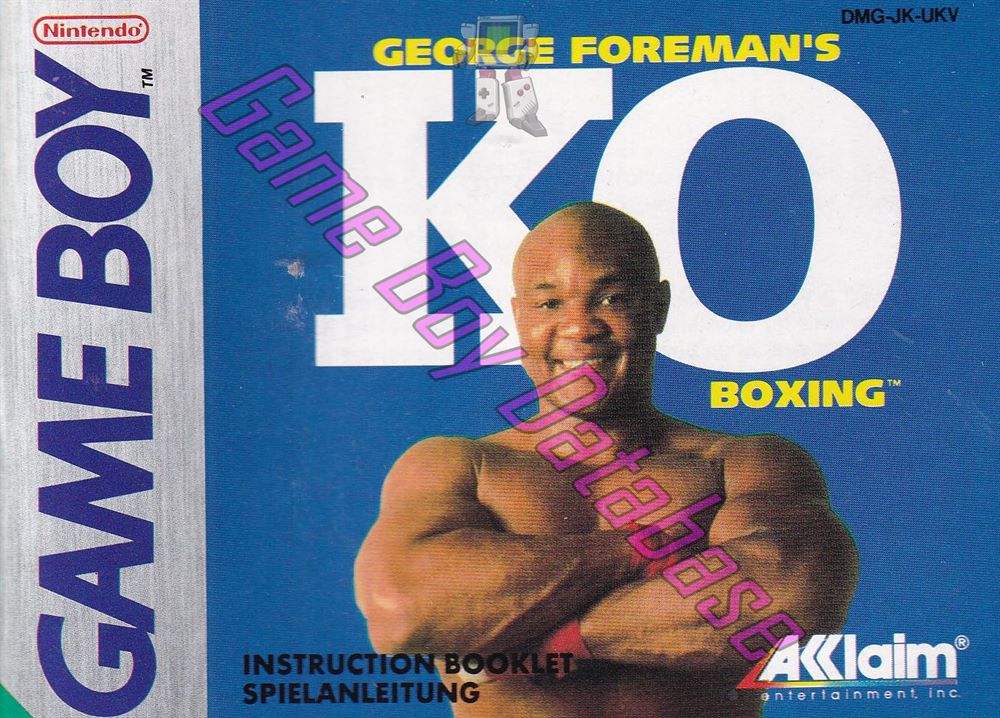 George Foreman's KO Boxing UKV Front of the booklet