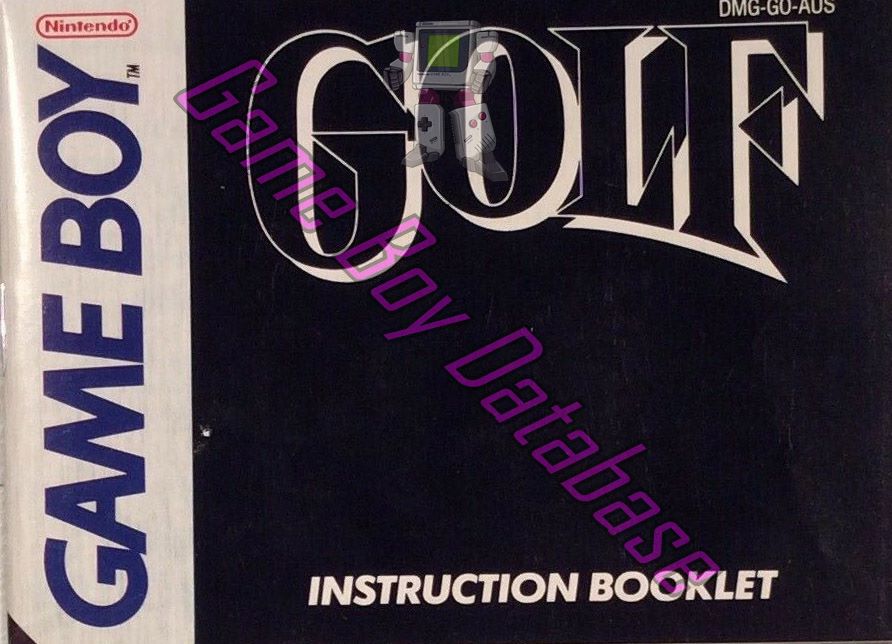 Golf AUS Front of the booklet