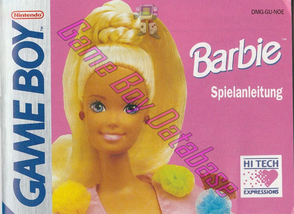 Barbie Game Girl NOE-1 Front of the booklet