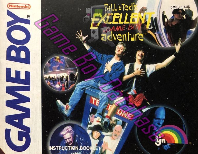 Bill & Ted's Excellent Game Boy Adventure AUS Front of the booklet