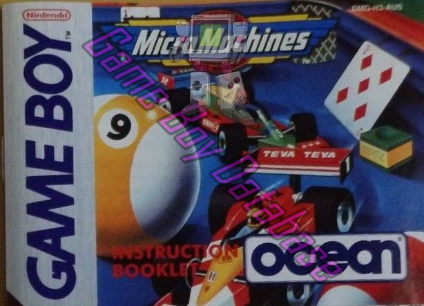 Micro Machines AUS Front of the booklet