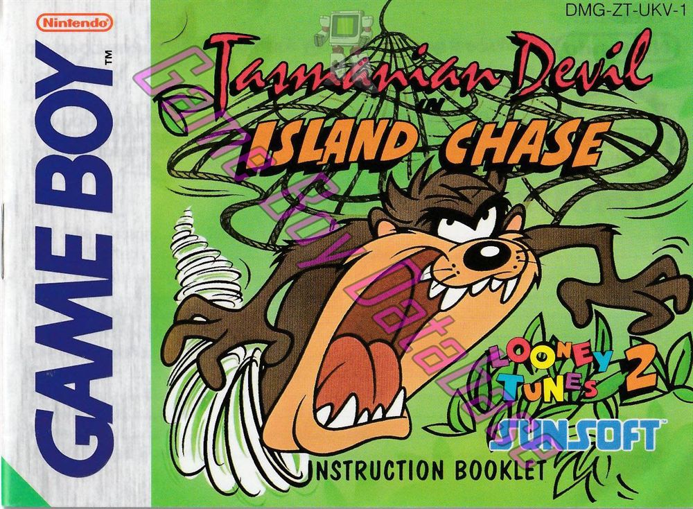 Tasmanian Devil in Island Chase UKV-1 Front of the booklet