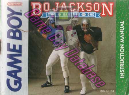 Bo Jackson Two Games in One USA Front of the booklet