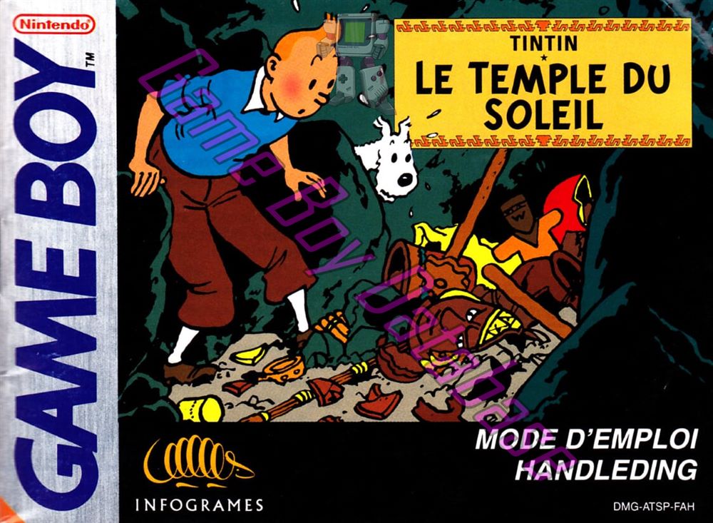 Tintin le Temple du Soleil FAH Front of the booklet