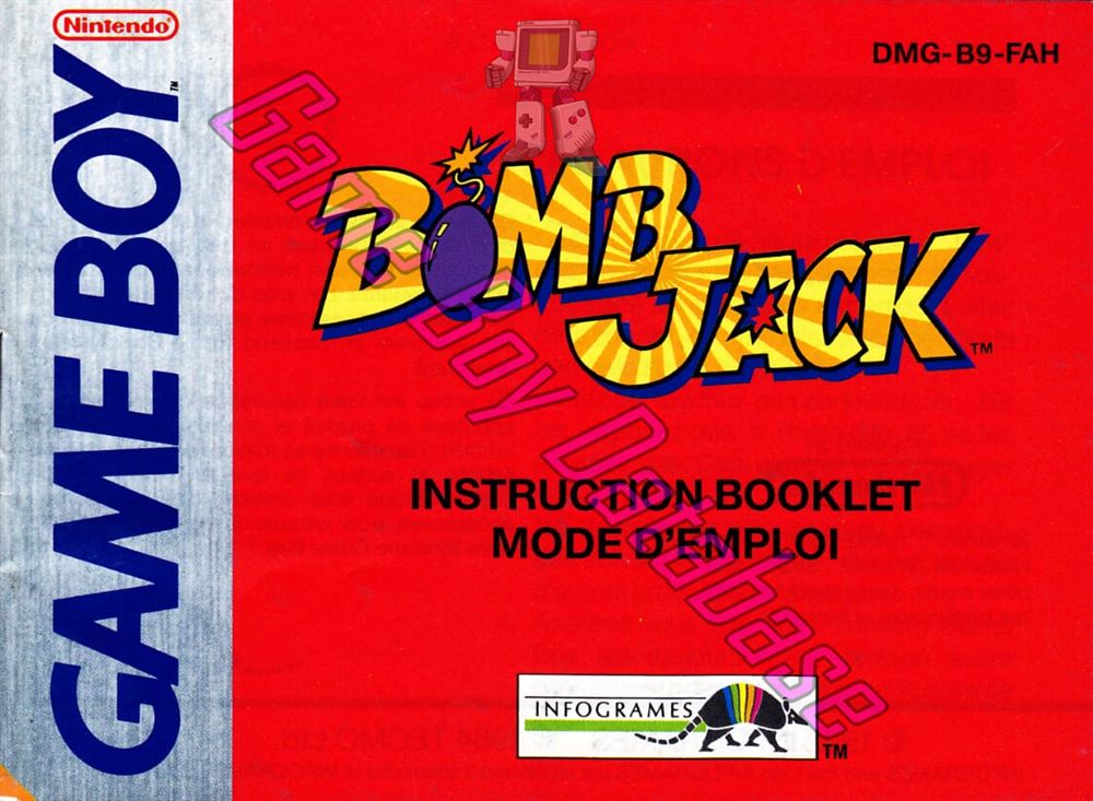 Bomb Jack FAH Front of the booklet