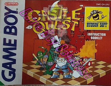 Castle Quest UKV Front of the booklet