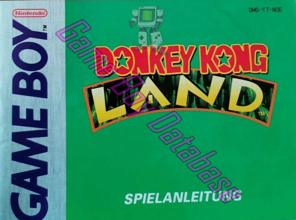 Donkey Kong Land NOE Front of the booklet