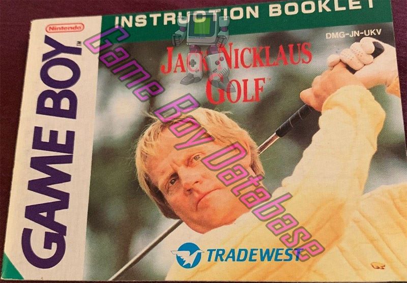 Jack Nicklaus Golf UKV Front of the booklet