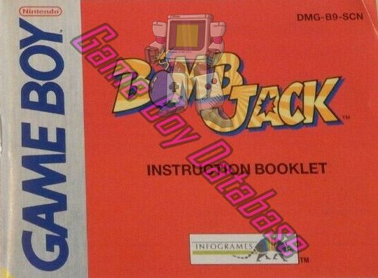 Bomb Jack SCN Front of the booklet