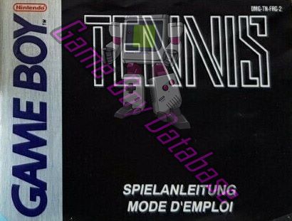 Tennis FRG-3 Front of the booklet