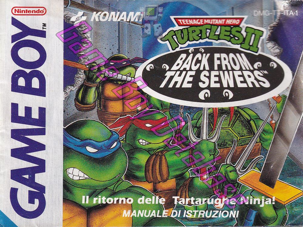 Teenage Mutant Hero Turtles II Back from the Sewers ITA-1 Front of the booklet