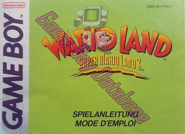 Wario Land: Super Mario Land 3 FRG-2 Front of the booklet