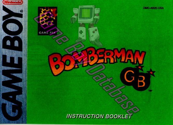 Bomber Man GB USA Front of the booklet