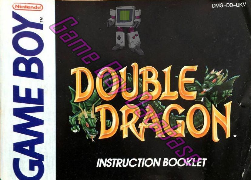 Double Dragon UKV Front of the booklet