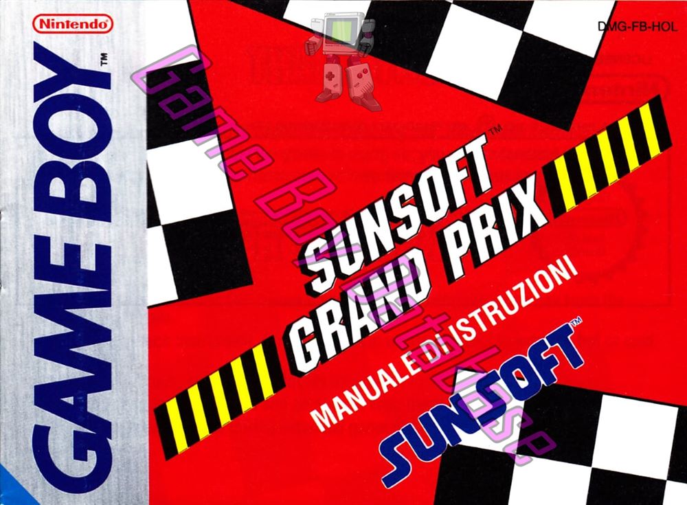 Sunsoft Grand Prix HOL Front of the booklet