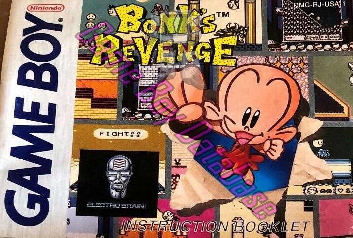 Bonk's revenge USA-1 Front of the booklet