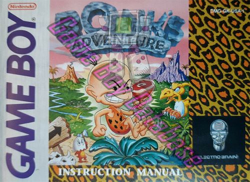 Bonk's Adventure USA-1 Front of the booklet