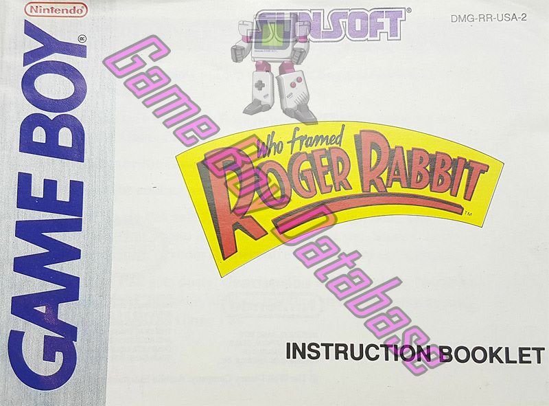 Who Framed Roger Rabbit USA-1 Front of the booklet