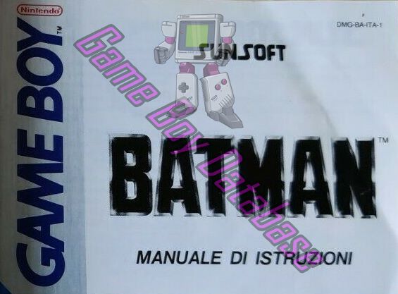 Batman the Video Game ITA-1 Front of the booklet