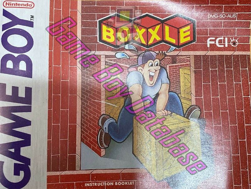 Boxxle AUS Front of the booklet